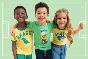 Camisetas infantis para o jogo
