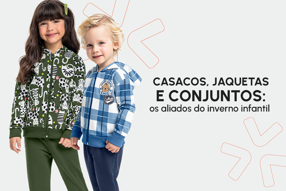 Casacos, jaquetas e conjuntos infantil
